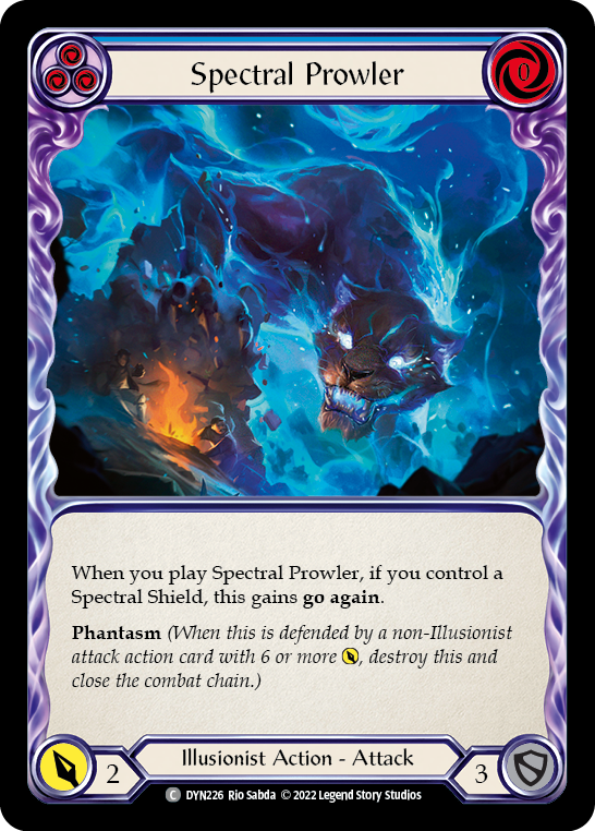 Spectral Prowler (Blue) [DYN226] (Dynasty)  Rainbow Foil | Boutique FDB TCG