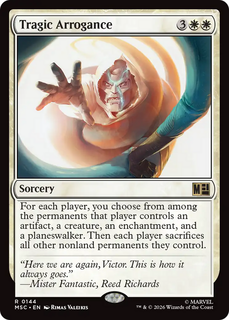 Tragic Arrogance (Surge Foil) [Marvel Super Heroes Commander] | Boutique FDB TCG