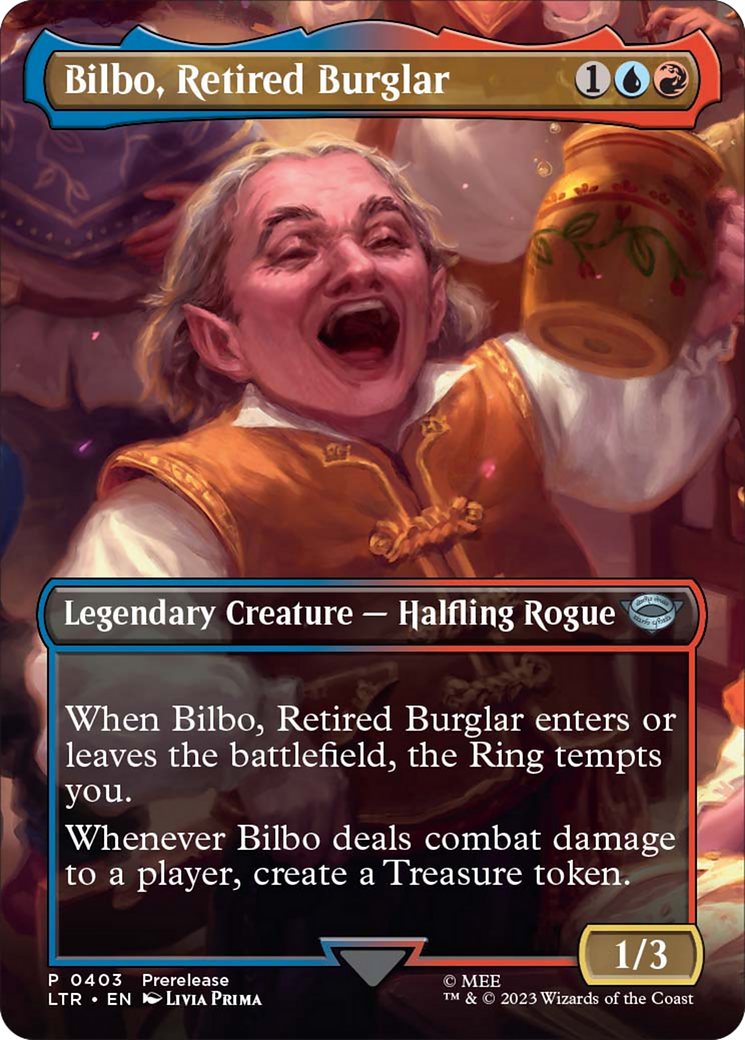 Bilbo, Retired Burglar (Borderless Alternate Art) [The Lord of the Rings: Tales of Middle-Earth] | Boutique FDB TCG