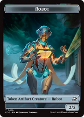 Robot // Emblem - Tezzeret, Cruel Captain Double-Sided Token [Edge of Eternities Tokens] | Boutique FDB TCG
