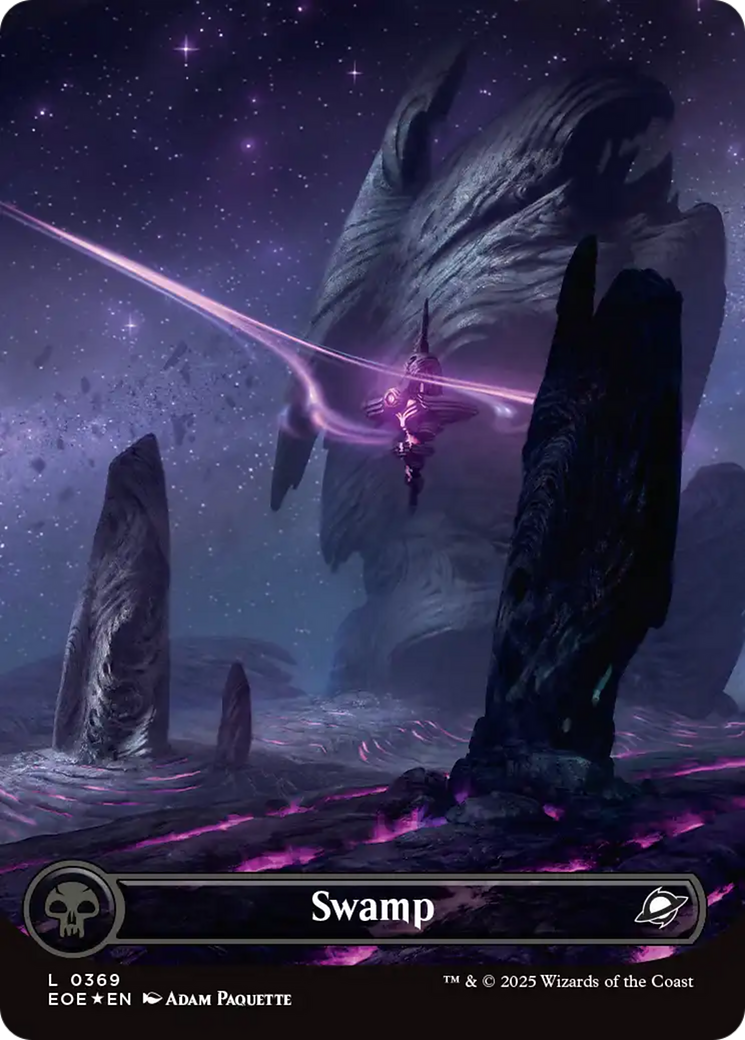 Swamp (0369) (Borderless) (Galaxy Foil) [Edge of Eternities] | Boutique FDB TCG