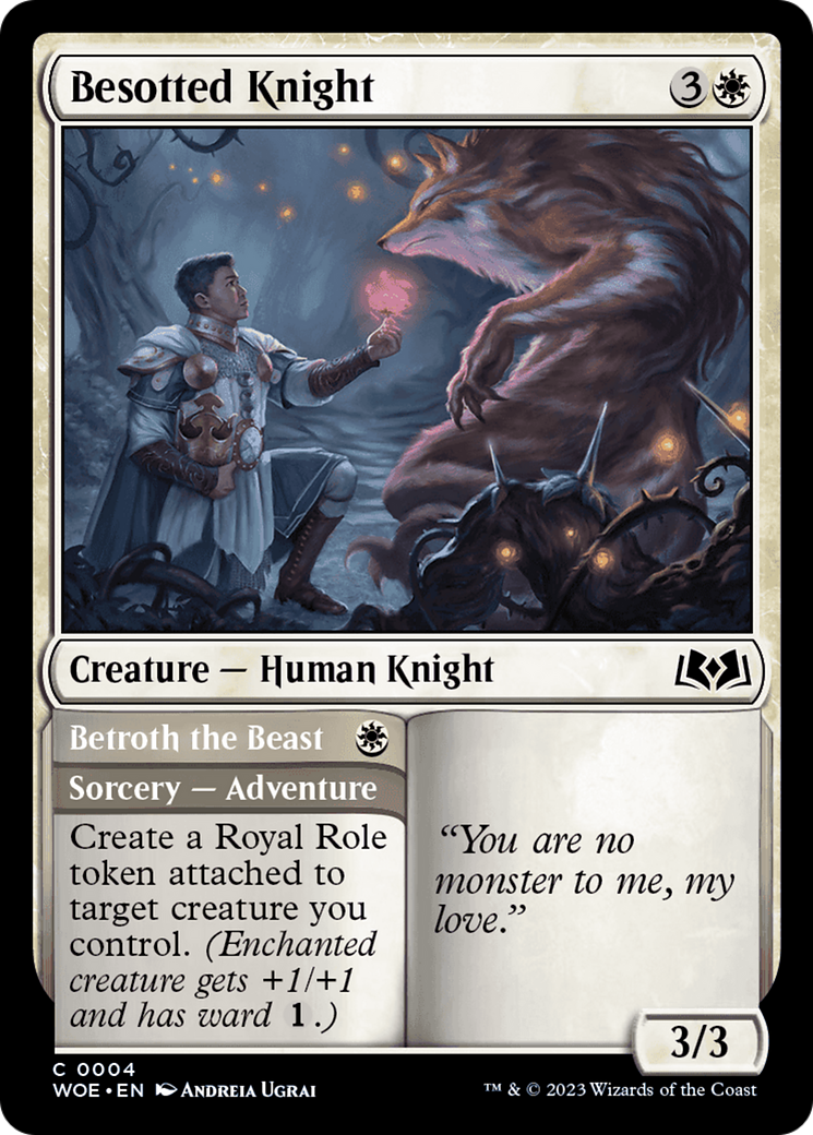 Besotted Knight // Betroth the Beast [Wilds of Eldraine] | Boutique FDB TCG