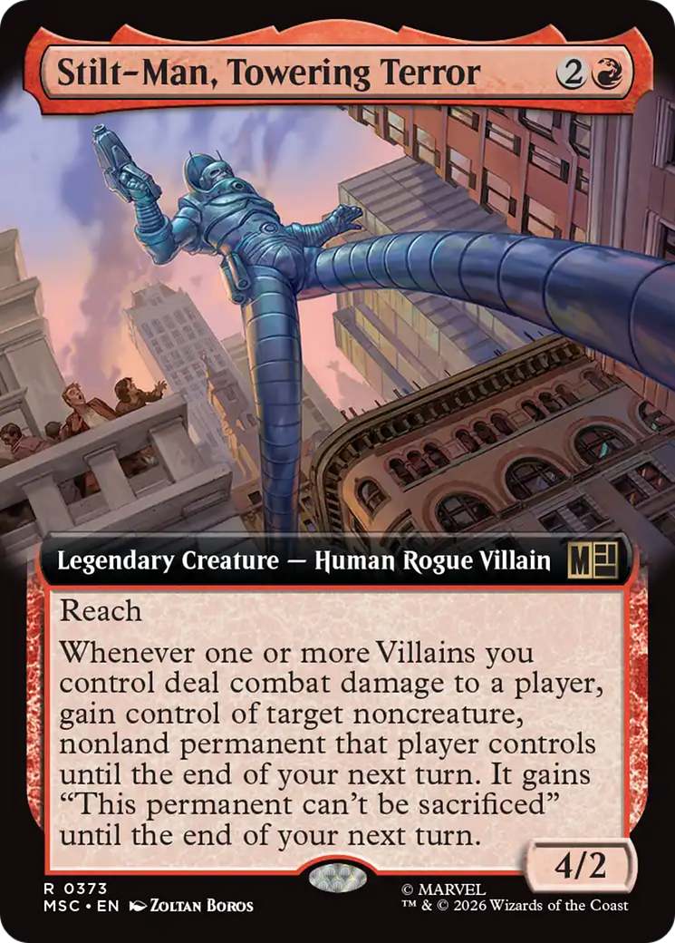 Stilt-Man, Towering Terror (Extended Art) [Marvel Super Heroes Commander] | Boutique FDB TCG