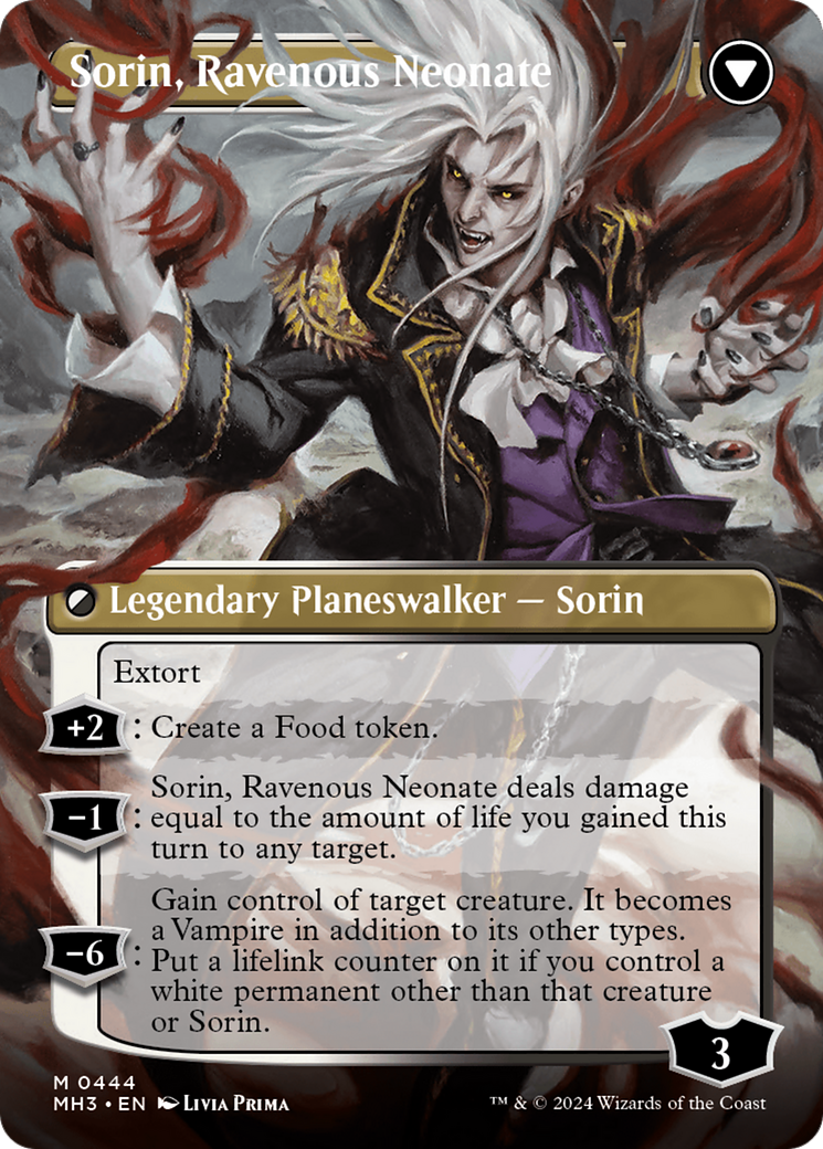 Sorin of House Markov // Sorin, Ravenous Neonate (Borderless) [Modern Horizons 3] | Boutique FDB TCG