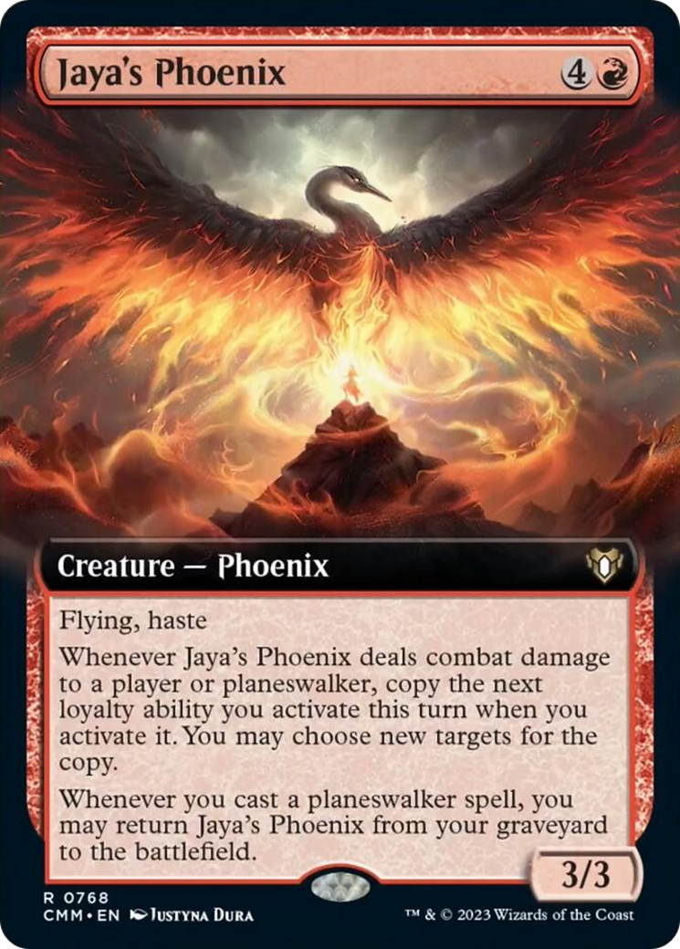 Jaya's Phoenix (Extended Art) [Commander Masters] | Boutique FDB TCG