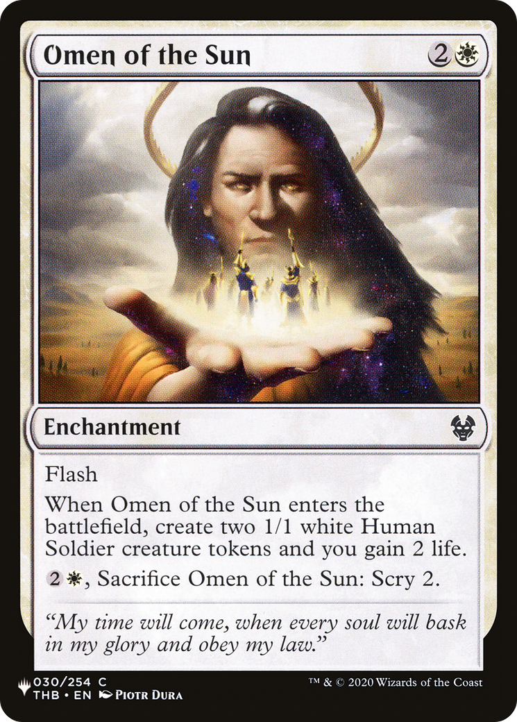 Omen of the Sun [The List] | Boutique FDB TCG