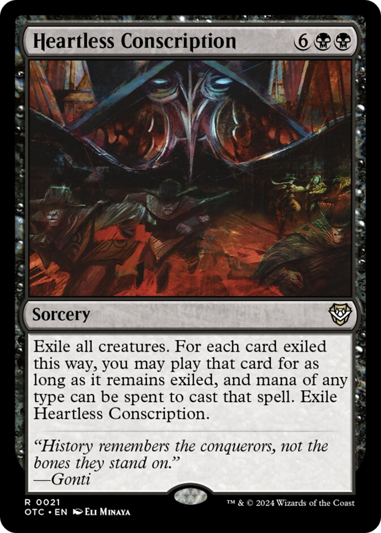 Heartless Conscription [Outlaws of Thunder Junction Commander] | Boutique FDB TCG