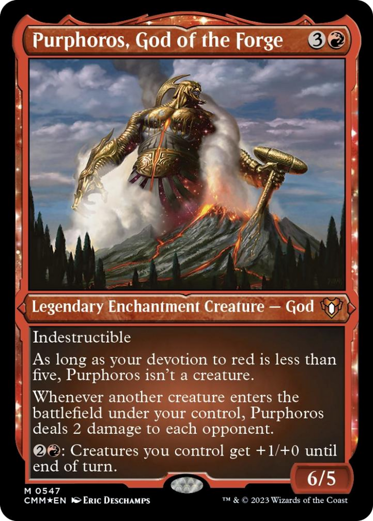 Purphoros, God of the Forge (Foil Etched) [Commander Masters] | Boutique FDB TCG