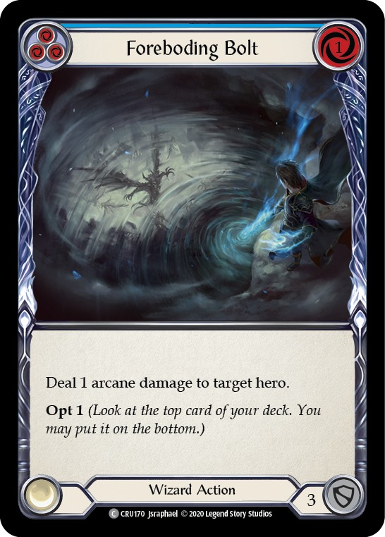 Foreboding Bolt (Blue) [CRU170] (Crucible of War)  1st Edition Normal | Boutique FDB TCG
