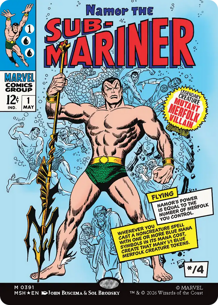 Namor The Sub-Mariner (Borderless) [Marvel Super Heroes] | Boutique FDB TCG