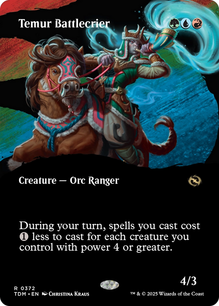Temur Battlecrier (Borderless) [Tarkir: Dragonstorm] | Boutique FDB TCG