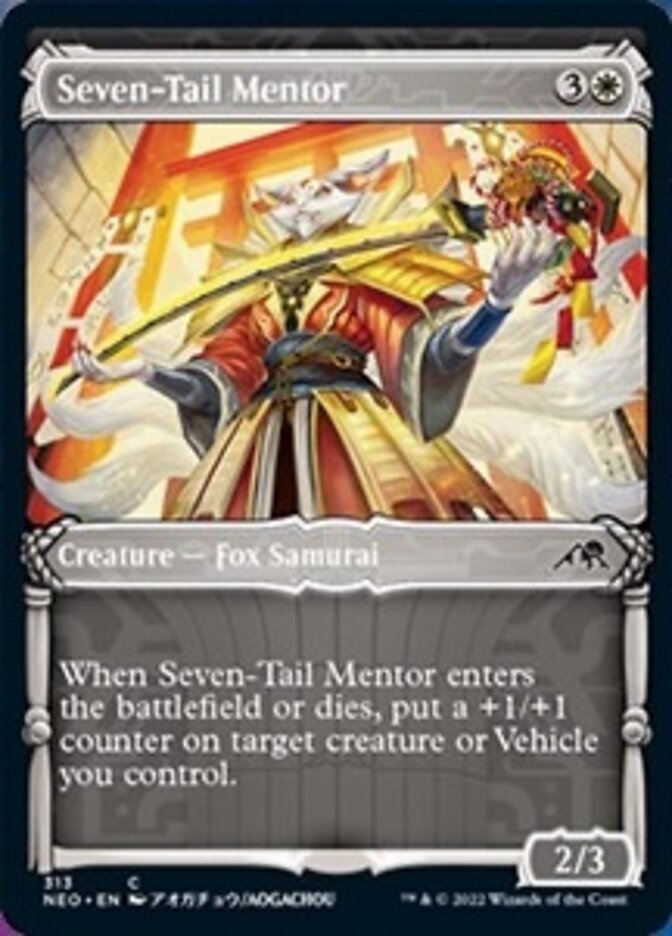 Seven-Tail Mentor (Showcase Samurai) [Kamigawa: Neon Dynasty] | Boutique FDB TCG