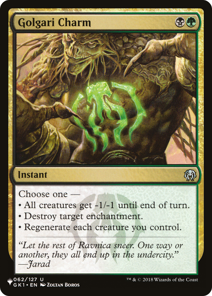 Golgari Charm [The List Reprints] | Boutique FDB TCG