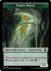 Boar (Ripple Foil) // Forest Dryad Double-Sided Token [Modern Horizons 3 Commander Tokens] | Boutique FDB TCG