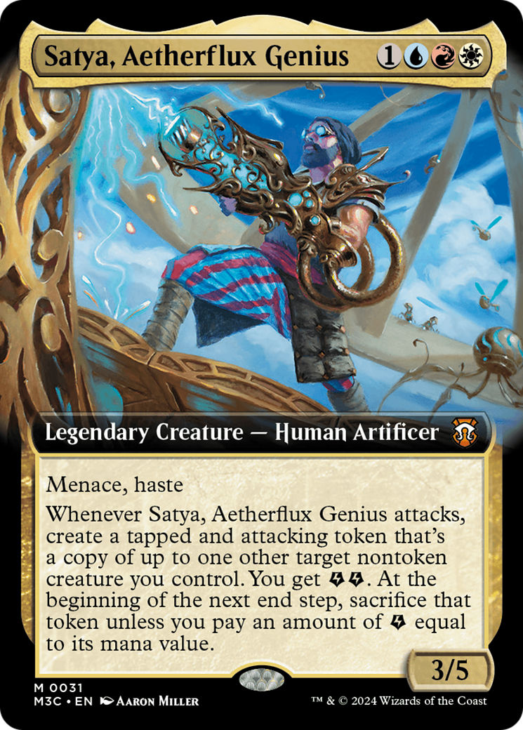 Satya, Aetherflux Genius (Extended Art) [Modern Horizons 3 Commander] | Boutique FDB TCG