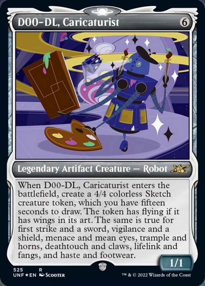 D00-DL, Caricaturist (Showcase) (Galaxy Foil) [Unfinity] | Boutique FDB TCG
