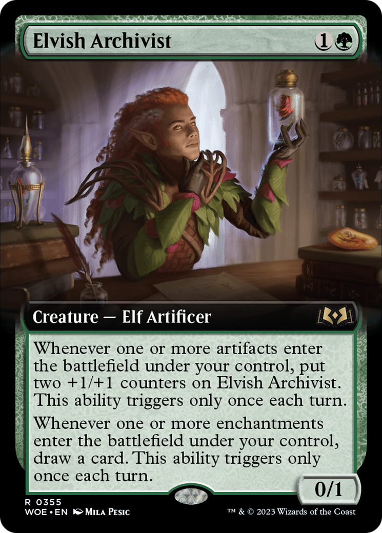 Elvish Archivist (Extended Art) [Wilds of Eldraine] | Boutique FDB TCG