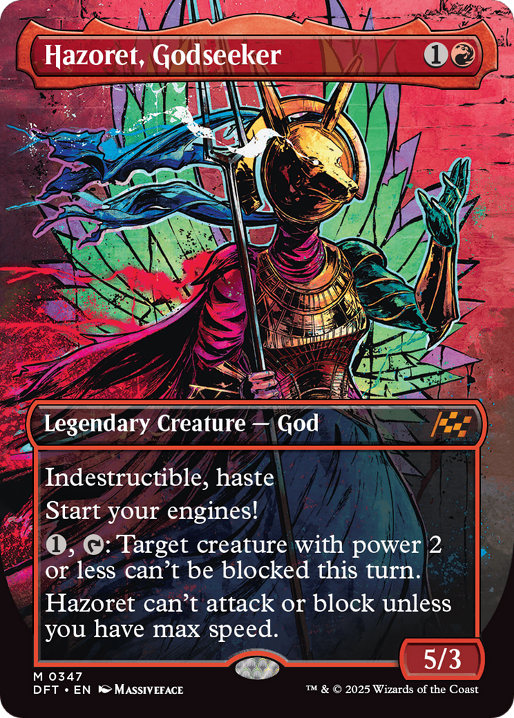 Hazoret, Godseeker (Borderless) [Aetherdrift] | Boutique FDB TCG