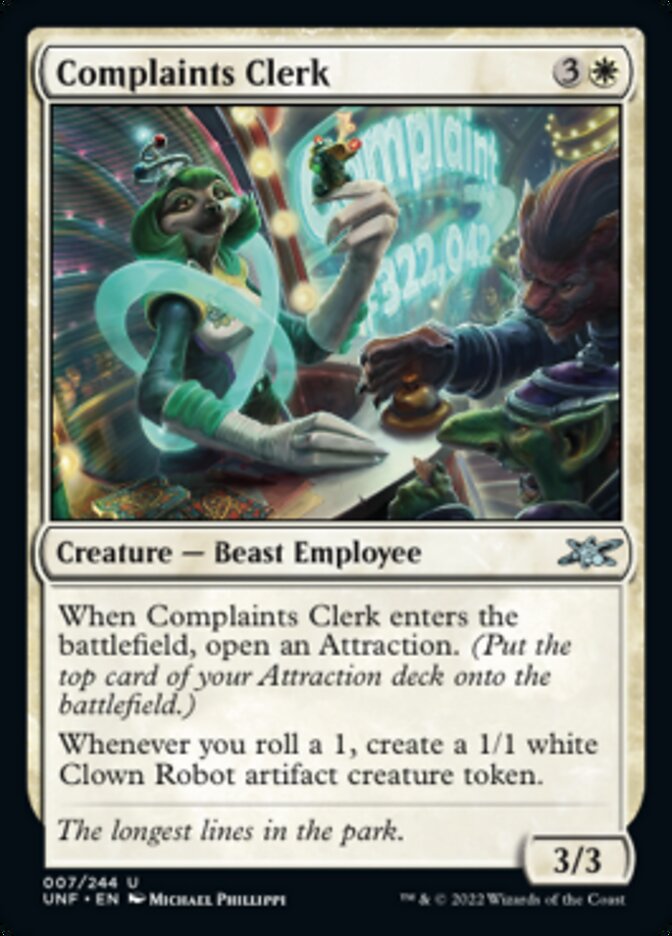 Complaints Clerk [Unfinity] | Boutique FDB TCG