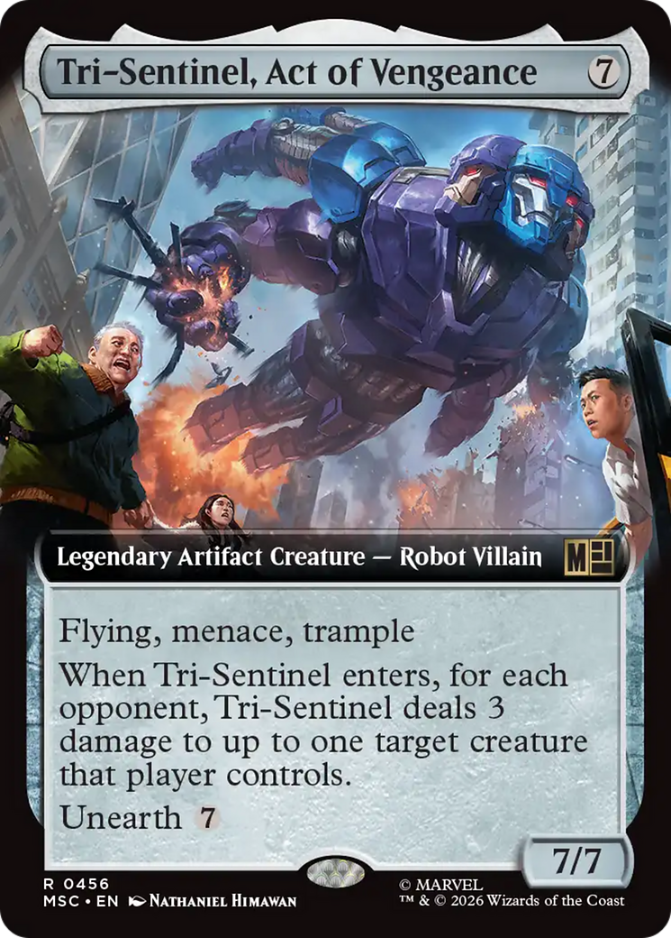 Tri-Sentinel, Act of Vengeance (Extended Art) [Marvel Super Heroes Commander] | Boutique FDB TCG