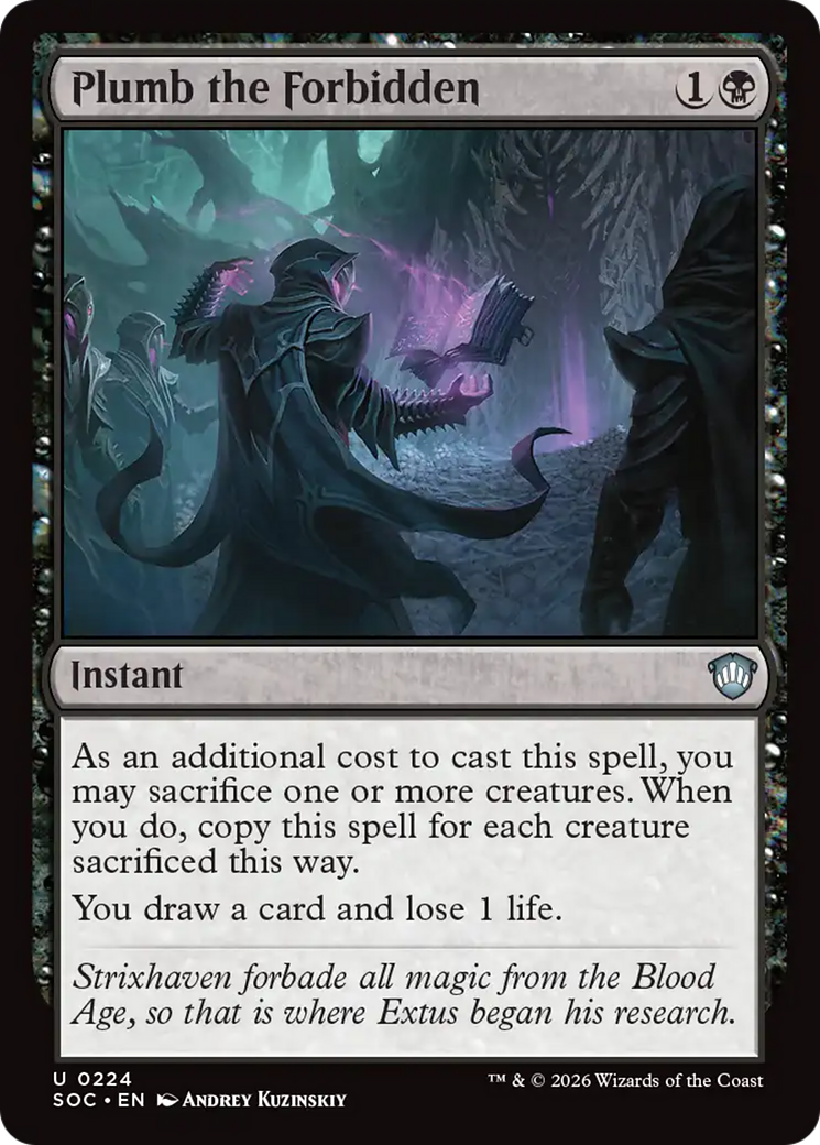 Plumb the Forbidden [Secrets of Strixhaven Commander] | Boutique FDB TCG