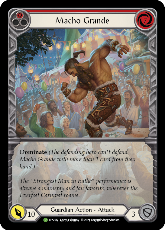 Macho Grande (Red) [LGS087] (Promo)  Rainbow Foil | Boutique FDB TCG