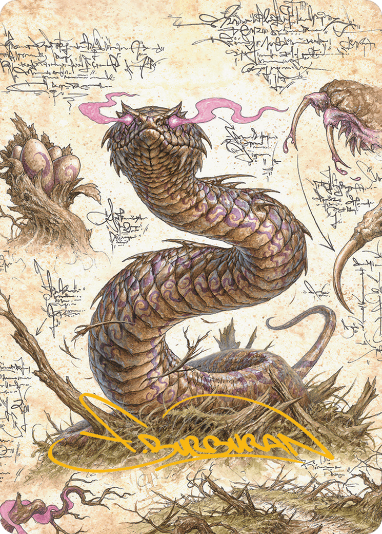 Rottenmouth Viper Art Card (Gold-Stamped Signature) [Bloomburrow Art Series] | Boutique FDB TCG