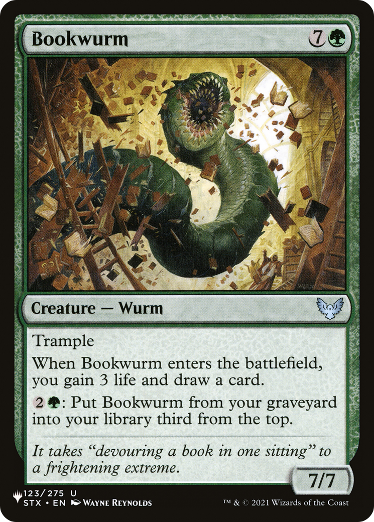 Bookwurm [The List Reprints] | Boutique FDB TCG