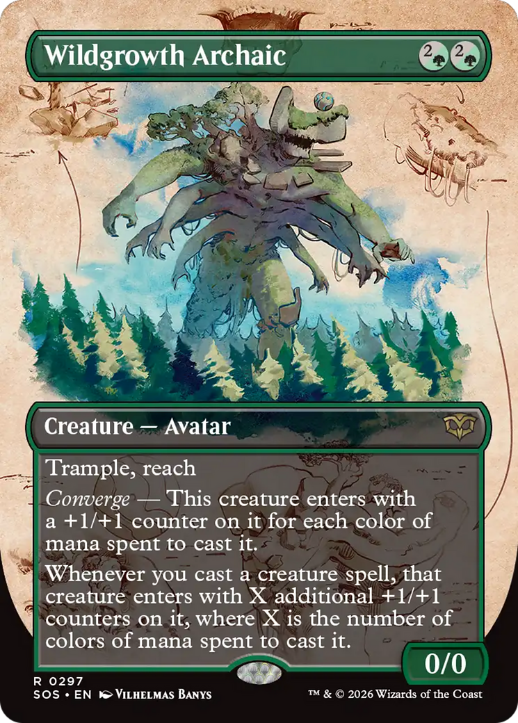 Wildgrowth Archaic (Borderless) [Secrets of Strixhaven] | Boutique FDB TCG
