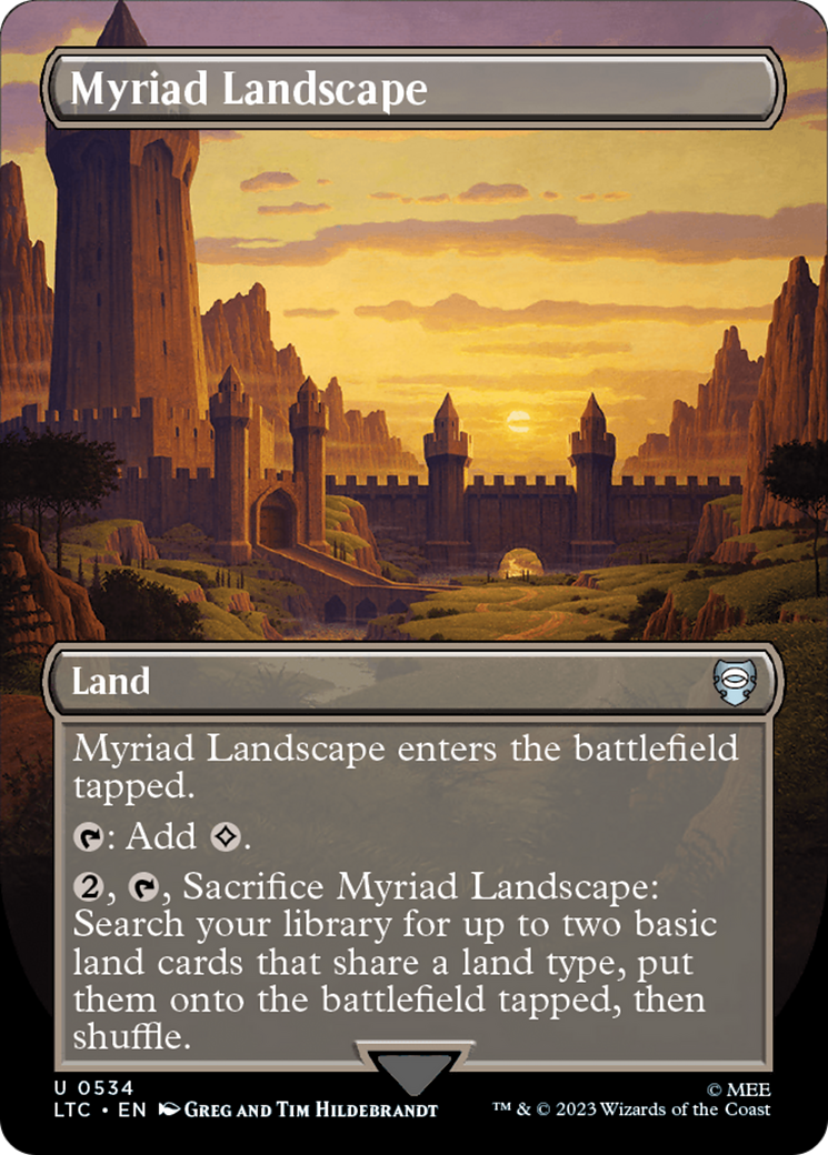 Myriad Landscape (Borderless) [The Lord of the Rings: Tales of Middle-Earth Commander] | Boutique FDB TCG