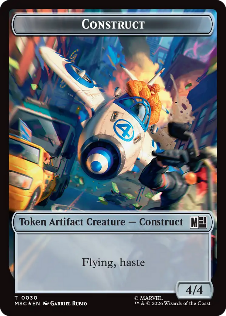 Treasure (027) // Construct (030) Double-Sided Token (Surge Foil) [Marvel Super Heroes Commander Tokens] | Boutique FDB TCG