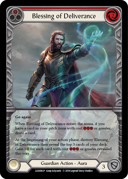 Blessing of Deliverance (Red) [LGS006-P] (Promo)  1st Edition Normal | Boutique FDB TCG