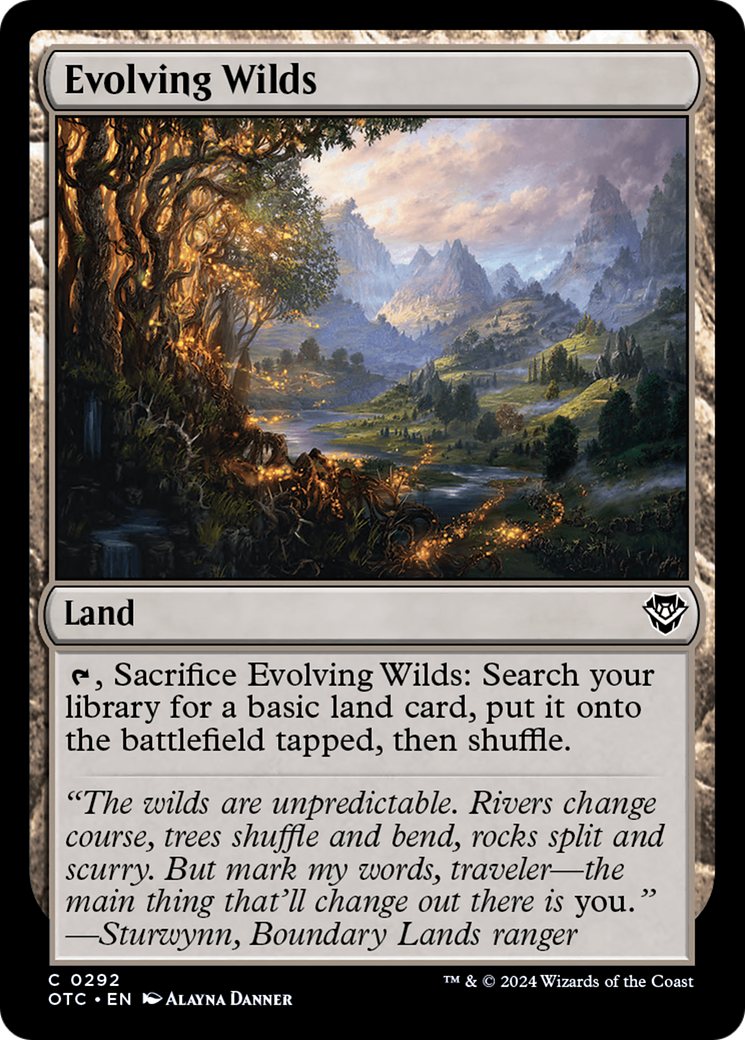 Evolving Wilds [Outlaws of Thunder Junction Commander] | Boutique FDB TCG