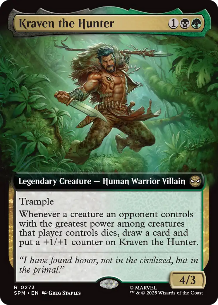 Kraven the Hunter (Extended Art) [Marvel's Spider-Man] | Boutique FDB TCG