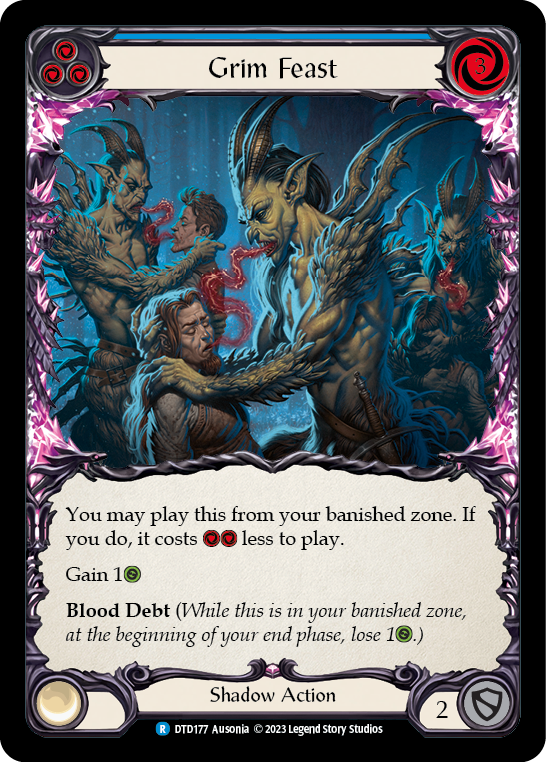 Grim Feast (Blue) [DTD177] (Dusk Till Dawn)  Rainbow Foil | Boutique FDB TCG