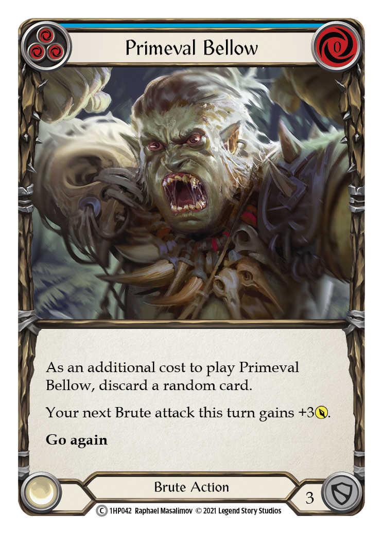 Primeval Bellow (Blue) [1HP042] (History Pack 1) | Boutique FDB TCG