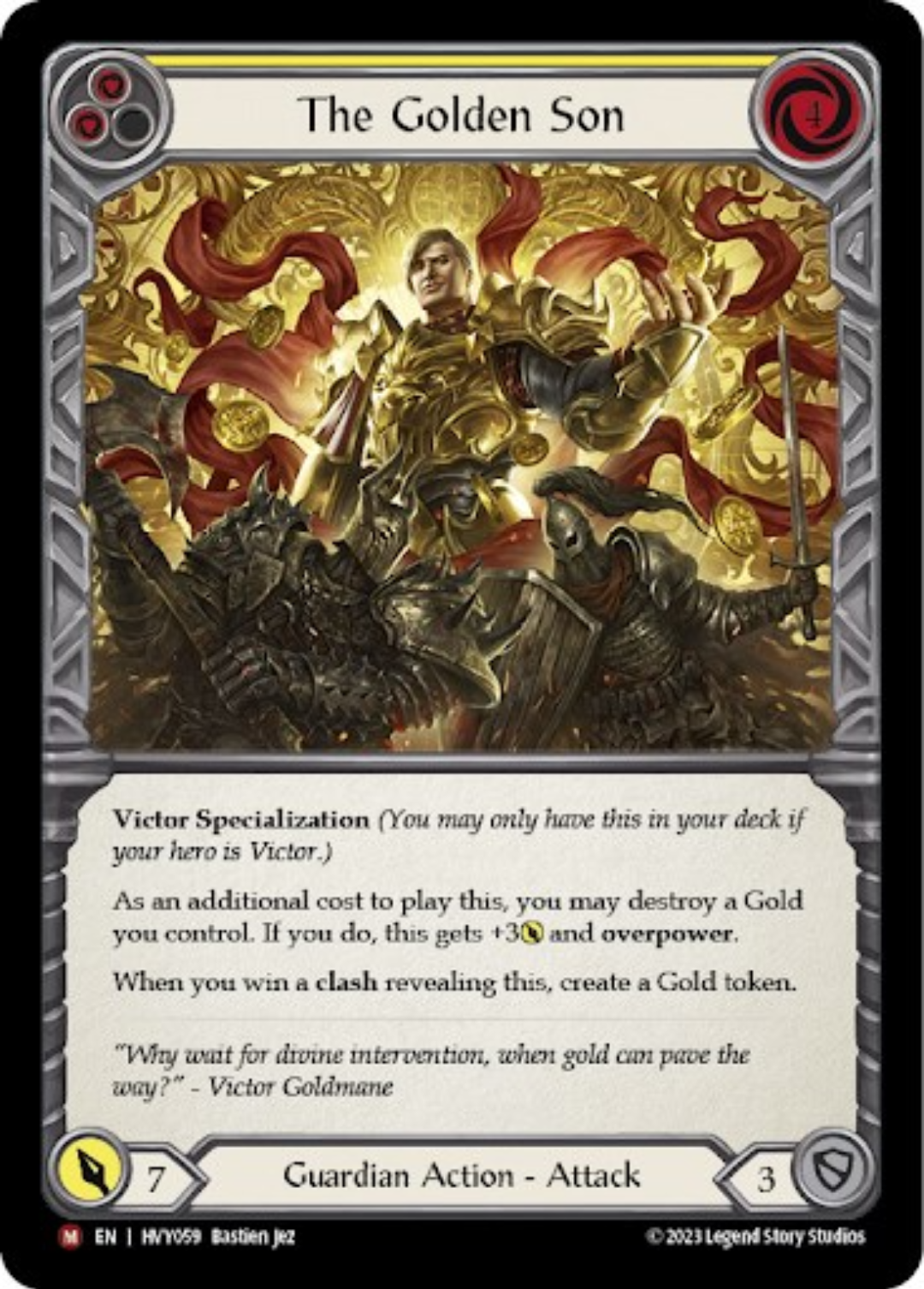 The Golden Son (Yellow) [HVY059] (Heavy Hitters)  Rainbow Foil | Boutique FDB TCG