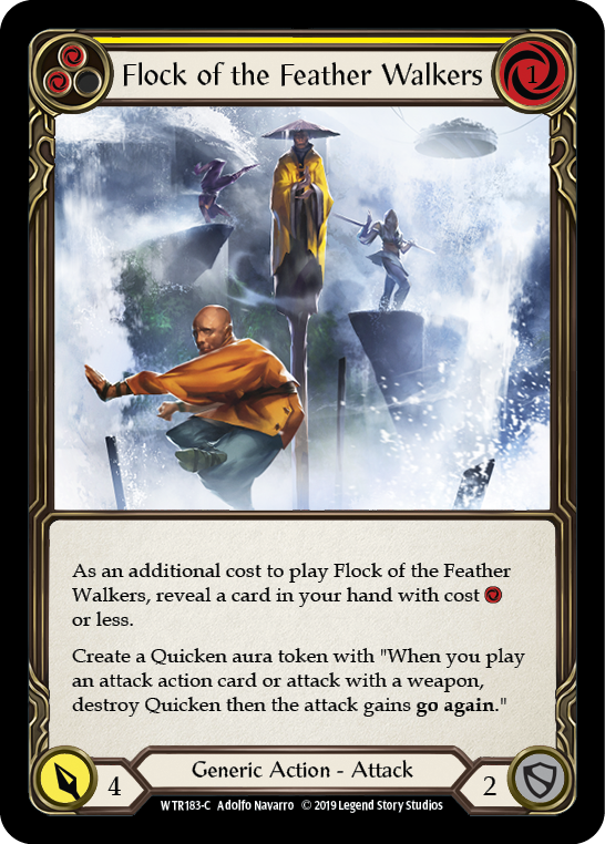 Flock of the Feather Walkers (Yellow) [WTR183-C] (Welcome to Rathe)  Alpha Print Rainbow Foil | Boutique FDB TCG