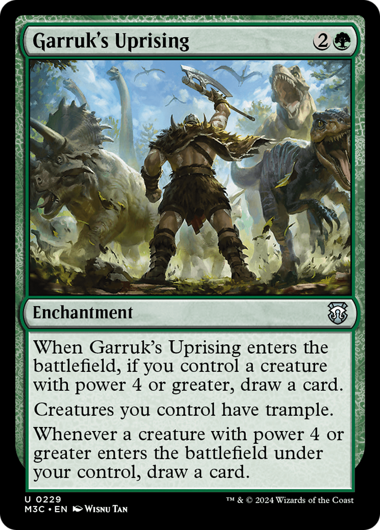 Garruk's Uprising (Ripple Foil) [Modern Horizons 3 Commander] | Boutique FDB TCG