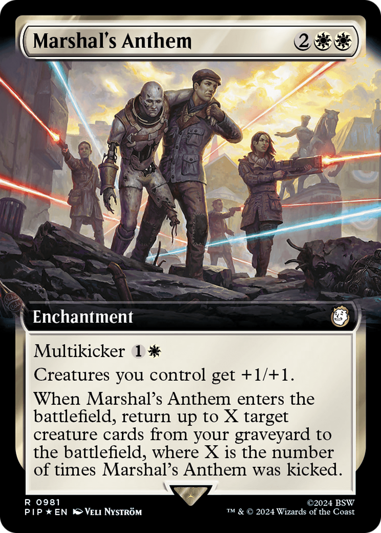 Marshal's Anthem (Extended Art) (Surge Foil) [Fallout] | Boutique FDB TCG