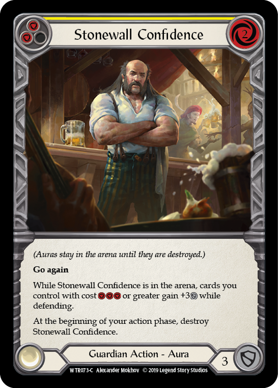 Stonewall Confidence (Yellow) [WTR073-C] (Welcome to Rathe)  Alpha Print Normal | Boutique FDB TCG
