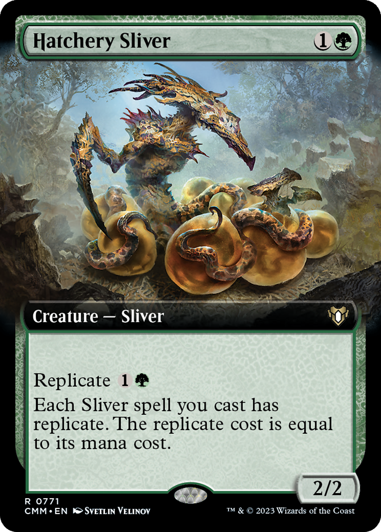 Hatchery Sliver (Extended Art) [Commander Masters] | Boutique FDB TCG