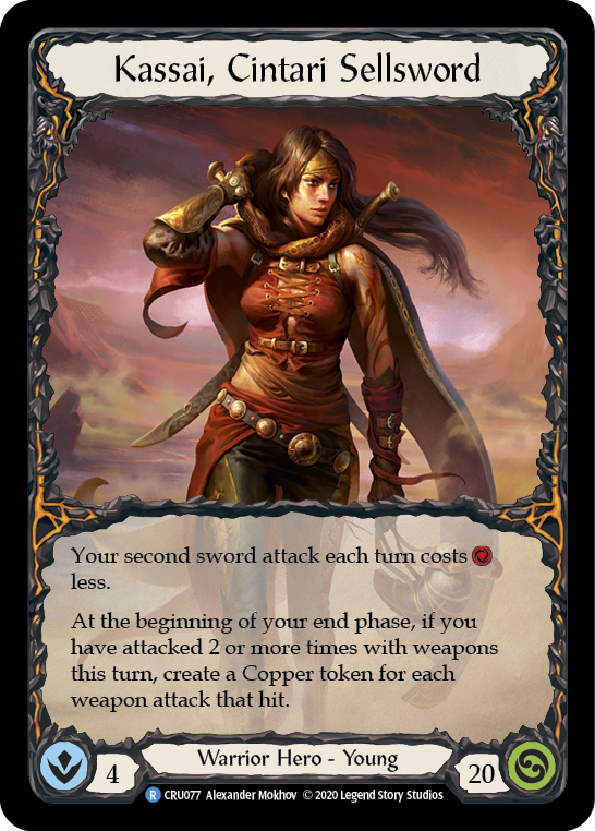 Kassai, Cintari Sellsword [CRU077] (Crucible of War)  1st Edition Rainbow Foil | Boutique FDB TCG
