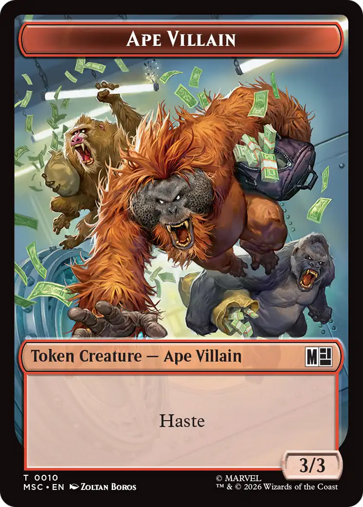 Copy (001) // Ape Villain (010) Double-Sided Token [Marvel Super Heroes Commander Tokens] | Boutique FDB TCG