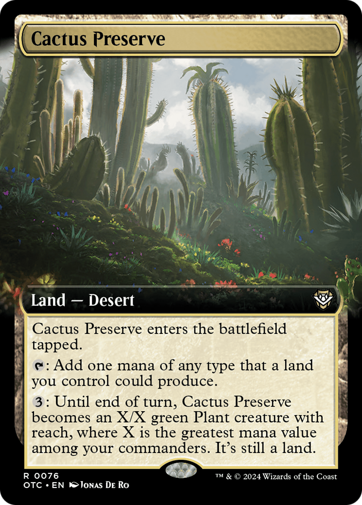 Cactus Preserve (Extended Art) [Outlaws of Thunder Junction Commander] | Boutique FDB TCG