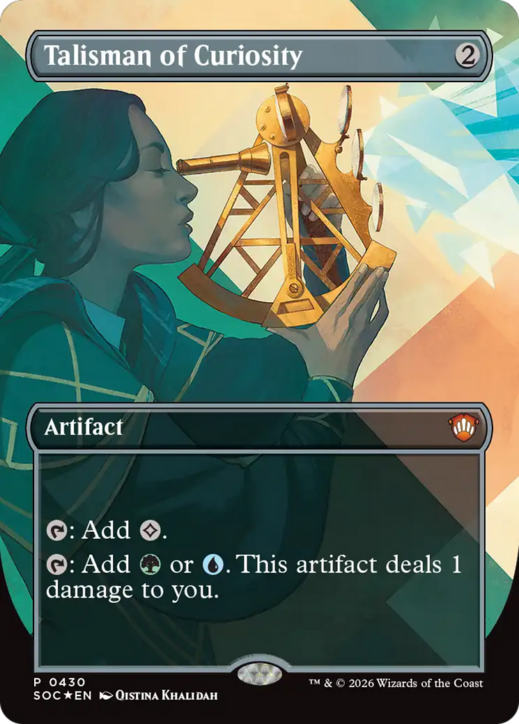 Talisman of Curiosity (Borderless) [Secrets of Strixhaven Commander] | Boutique FDB TCG