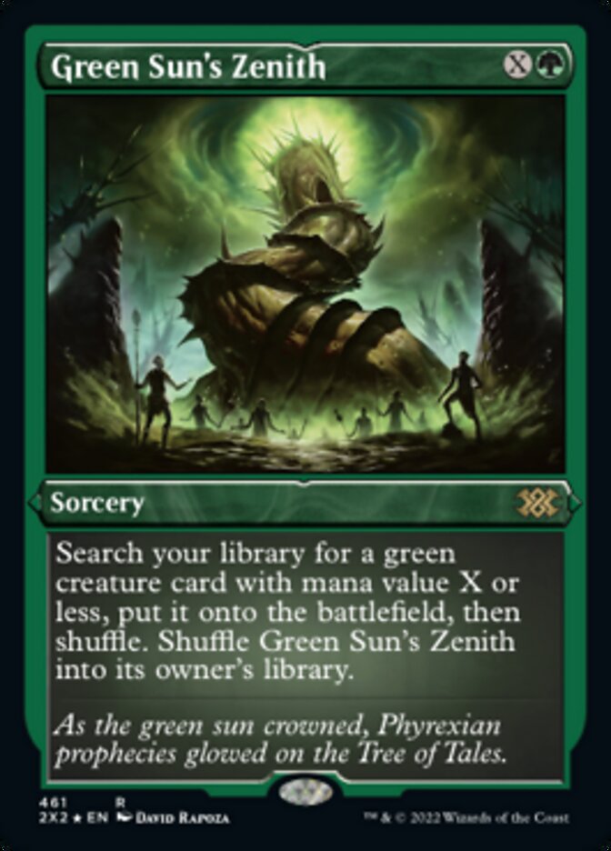 Green Sun's Zenith (Foil Etched) [Double Masters 2022] | Boutique FDB TCG