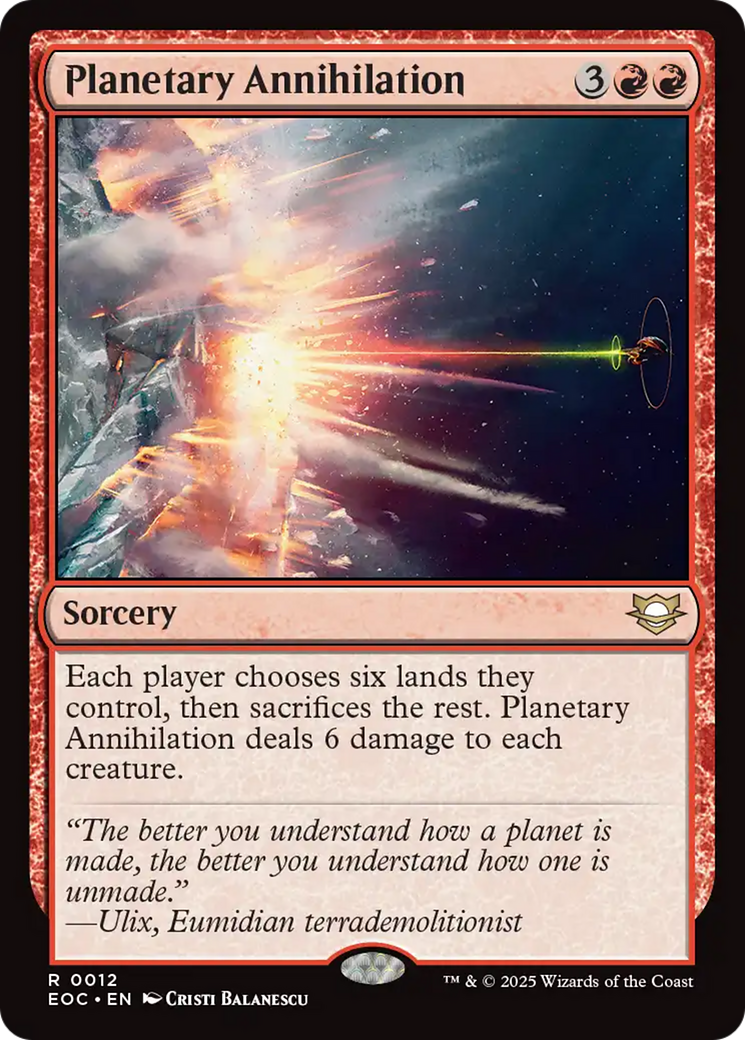 Planetary Annihilation [Edge of Eternities Commander] | Boutique FDB TCG