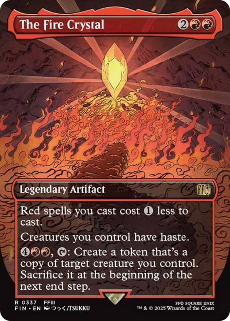 The Fire Crystal (Borderless) [FINAL FANTASY] | Boutique FDB TCG