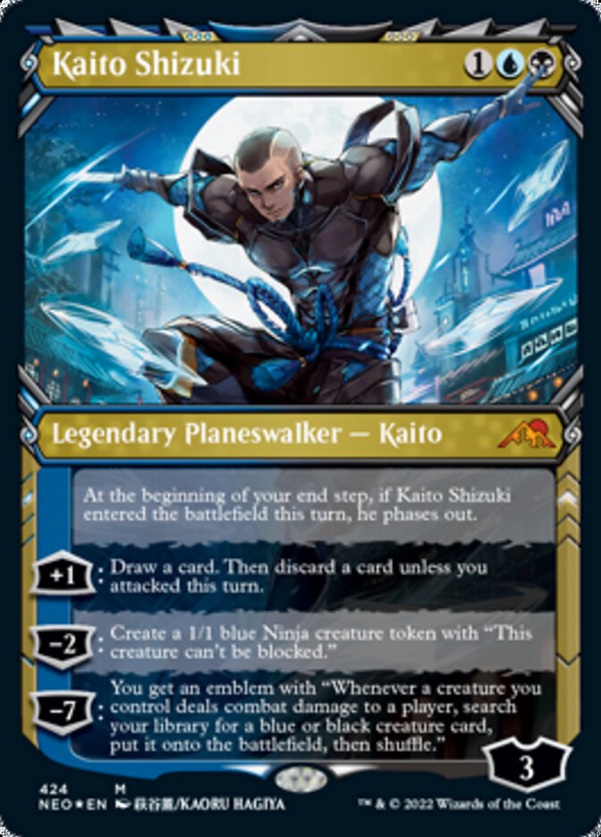 Kaito Shizuki (Showcase) (Foil Etched) [Kamigawa: Neon Dynasty] | Boutique FDB TCG